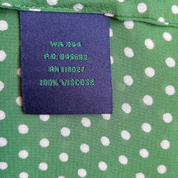 Boden - Feminine green sheer button down 3/4 sleeve blouse for women - Size: 12 - Picture 10 of 13